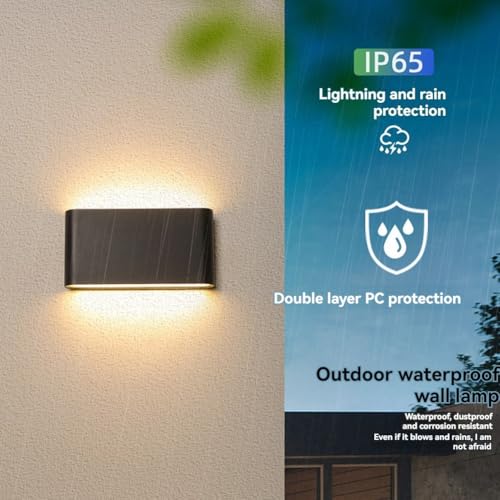 Lámpara de pared exterior e interior moderna para decorar salones y terrazas con luz LED 3