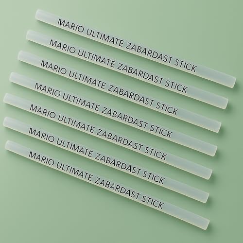 Image of Mario Ultimate Zabardast Semi-Clear Hot Melt Glue Sticks 220mm x 11mm, Pack of 20 | Super Strong Bond Adhesive for Crafting, Repairs, DIY & Professional Work