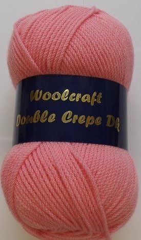 Woolcraft Double Crepe, Wool/Yarn, DK 100g, 12 Colours (Fondant (Pink))