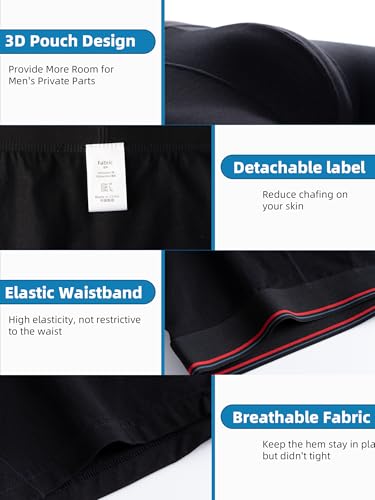 Men's No Fly Trunks, Soft and Breathable Cotton Underwear with ComfortFlex Waistband, 5-Pack3