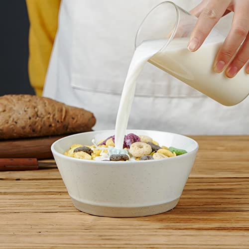 Famiware Saturn 6 Pieces Cereal Bowl, Soup Bowls, Stackable, Perfect For Your Friend For Housewarming, Thanksgiving, Christmas, White #TOP1