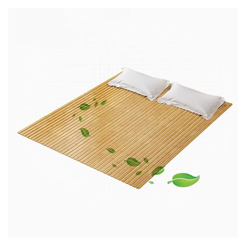 Somier plegable de bambú para soporte de colchón, protección de columna vertebral, almohadilla dura, 150 x 200 cm, tabla de listones de cama para mayor comodidad