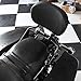 AUFER Detachable Upright Passenger Backrest Sissy Bar w/Back Rest Pad Compatible With For Touring Road King Street Glide Electra Glide Road Glide FLHR FLHX FLHT FLTR 2009-2023（Black）
