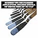 Albion Engineering 1258-G01 7-Piece Classic Offset Caulk Tooling Spatula Set, Stainless Steel with Hardwood Handle