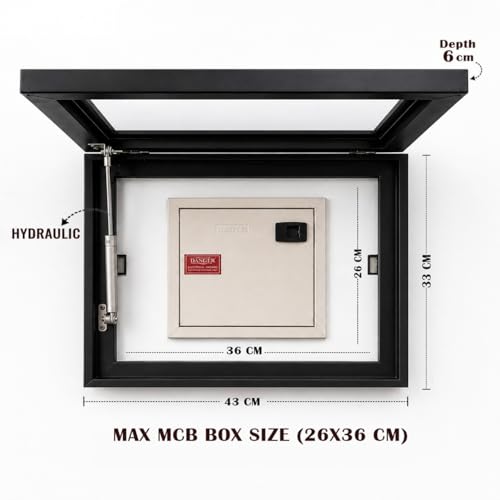 Image of Electric MCB Box Cover Frame With Hydraulic Decorative Painting Running Horse Painting Electrical Panel box Cover, Switch Box Frame Will Fit Max 10x14 inch Switch Board, Outer Size 13X17 Inch