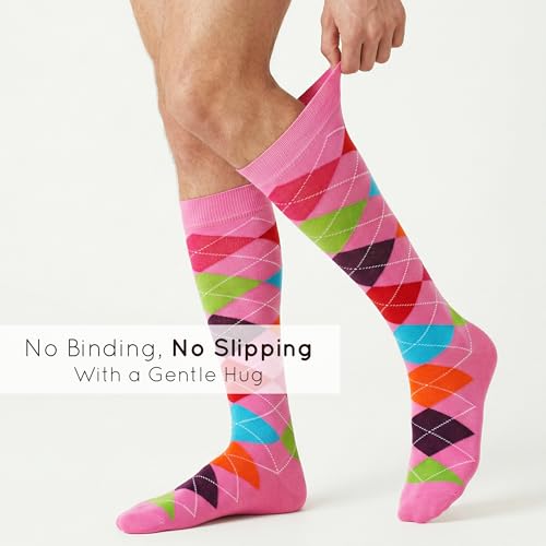 Image of Mysocks Unisex Knee High Long Socks Argyle