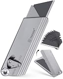 TISGOOG Titanium Utility Knife, Razor SK120 Blades Pocket Knife, Compact EDC Box Cutter, Quick...