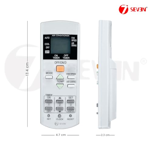 Image of 7SEVEN Compatible with Panasonic AC Remote Control A75C3623 Model 29 Suitable for 1 1.5 2 Ton Spilt or Window Air Conditioner - Match Keys Exactly with Existing Remote Controller