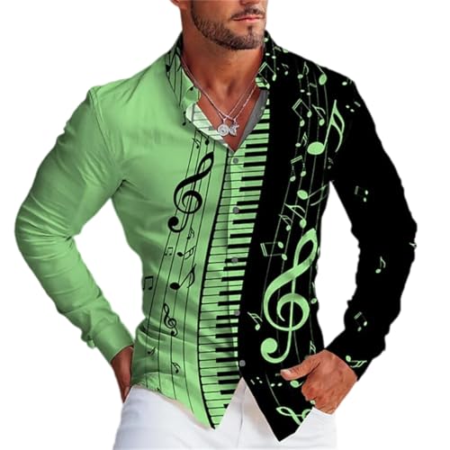 Chemise à manches longues musique pour look casual de rue d'été