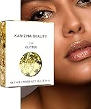 KARIZMA Holographic 24K Gold Glitter. 10g Chunky Face Glitter, Hair Glitter, Eye Glitter and Body Glitter for Women. Rave Glitter, Festival Accessories, Cosmetic Glitter Makeup. Loose Glitter Set