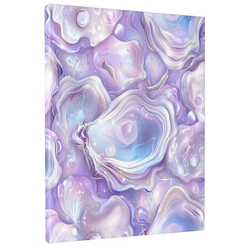 Lienzo decorativo de fantasía de ostras para decorar paredes vacías en baños y salones pequeños