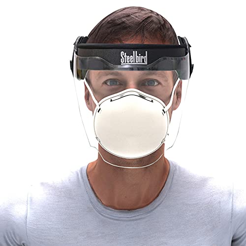 Steelbird Sbh-50 St Unbreakable Reusable Static Faceshield Pack Of 2