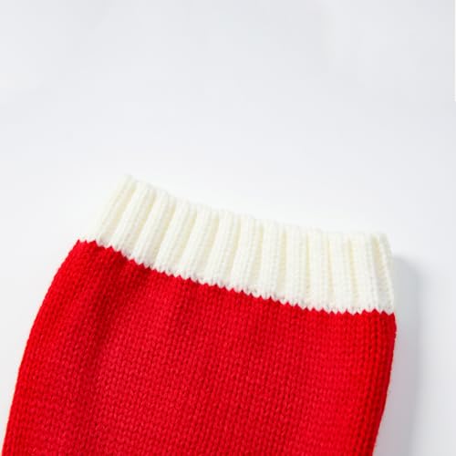 Infant Knit Santa Hat Knitted Santa Hat, Christmas Beanies hat for Kids Girls New Year Festive Holiday Party3