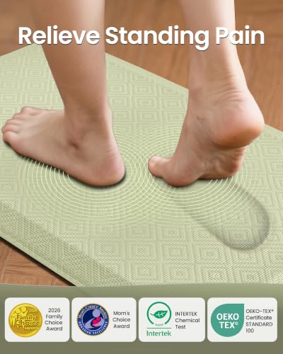 Ophanie Kitchen Mats for Floor, 3/4 Inch, 20x32 Anti Fatigue Cushioned Mat,Kitchen Rugs,Waterproof,Comfort Ergonomic Standing Mat for Office,Home,Sink with 99+ Pairs of Anti-Slip Bottom Ridges - Image 3