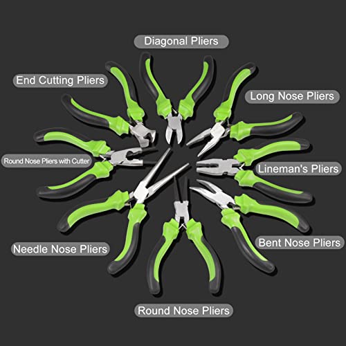 Image of 5 Inch Round Nose Pliers Wire Cutter 3-in-1 Mini Precision Pliers Wire Looping Pliers with Spring Jewelry Beading Tool Wire Looping Wrapping Beading Cutting for DIY Jewelry Making