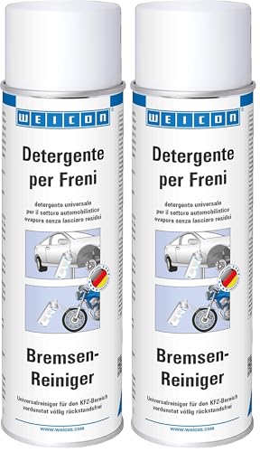 WEICON Detergente per Freni 500 ml, Detergente universale per il settore automobilistico e ciclistico (Confezione da 2)