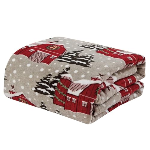 Weihnachtsdecke, flauschige Decken und Überwürfe, gemütliche...