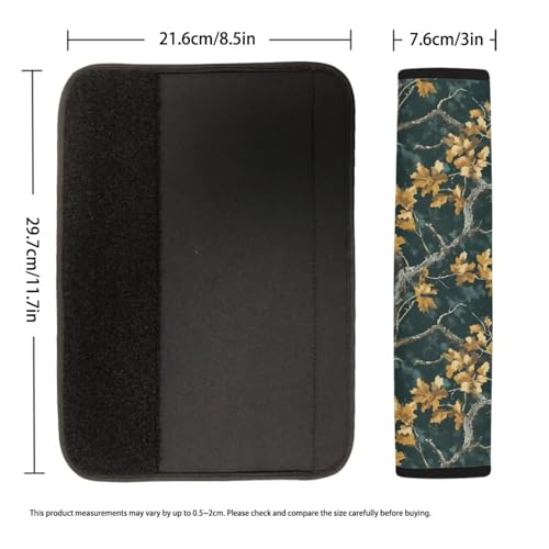 Image of AFPANQZ Branch Print Seat Belt Pad Cushion 2 Pack Soft Auto Vehicle Safety Seatbelt Pads Cushion Automotive Accessories Comfortable Driving Pads Laptop Bag Straps Pad