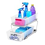 madesmart 2-Tier Organizer, Multi-Purpose Slide-Out Storage Baskets with Handles and Dividers, Frost - Image 5