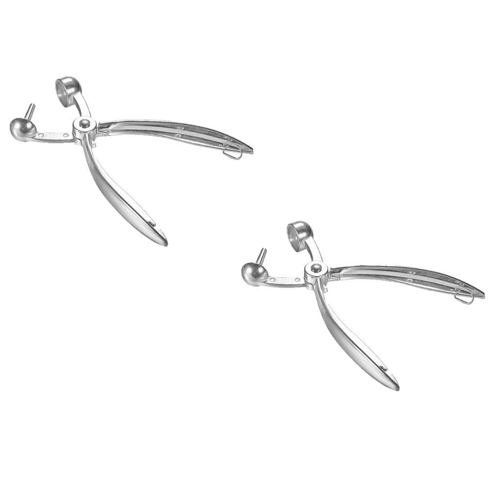 CTRLZS 2 Piece Silver Metal Cherry Pitter Olive Pit Easy Remover Hand Removal Core Tool Kitchen Fruit Vegetable Corers Pitter