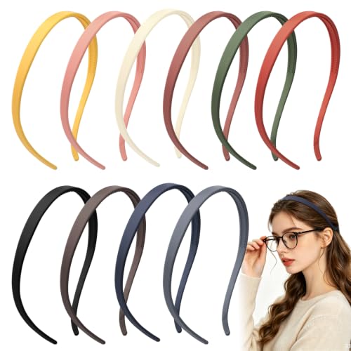 Molirex Lot de 10 bandeaux pour porteurs de lunettes, serre-tête pour femme