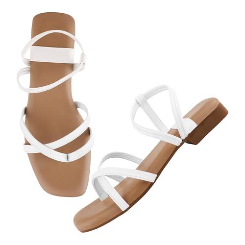 Image of SilverArrow womens Breeza Flat Sandal, Fashion Sandals with Strap, Suitable for Fusion Outfit