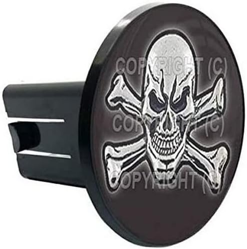 Universal Class 2 3 Tow Hitch Receiver Insert Cover Plug for Skull and Bones J4T Model-PYT-8888-3654