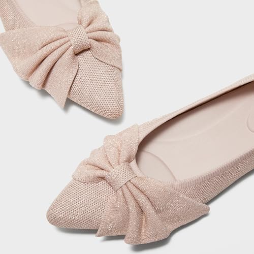 Image of VIVAIA Azura Women's Flats Pointed Toe Bow Ballet Flat Slip on Comfortable Casual Dress Shoes