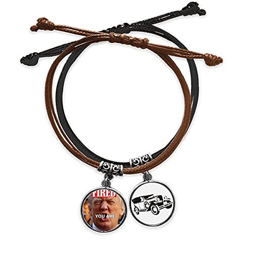 Bracelet Trump en colère chaîne corde main et cuir pour homme et femme