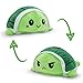 Peluche Reversibile Tartaruga Giocattoli,Tartaruga Peluche Reversibile,Tartaruga Reversibile Peluche Kawaii,Peluche Tartaruga D'atmosfera a Doppia Faccia,Idee Regalo Donna Bambino Amica Mamma(Verde)