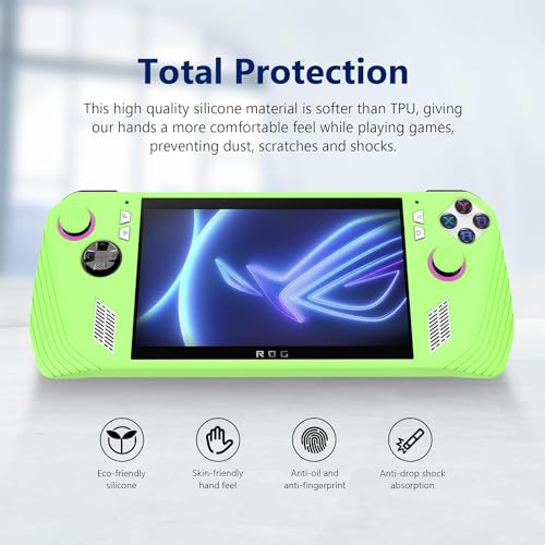 RAYA Silicone Protection Case Cover for ASUS ROG Ally Gaming Console | Shockproof & Dustproof case for ROG Ally Console (Green) - Image 2