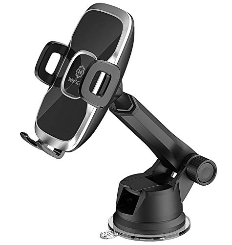 Wixgear Phone Holder For Car, Universal Dashboard Windshield Phone Car Suction Cup Mount Holder For Cell Phone 360 Degree Rotation Compatible With Iphone Xs/Xs Max / 8/7 / 6, Galaxy S And More #TOP7