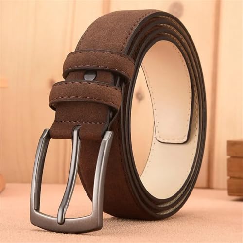 YTR6TW Men's Suede Belt Vintage Trendy Buckle Belt Large Size Leather Belts2