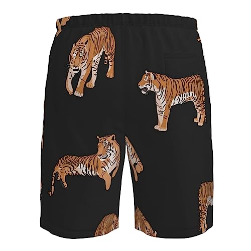 Tiger Animal Men's Swim Trunks Board Shorts Men's Beach Shorts L 7