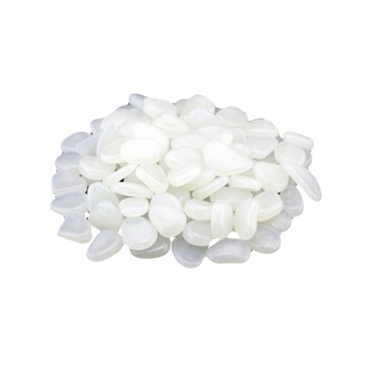 100pcs Glow in Dark Pebbles for Aquarium Fish Tank, Blue Resin