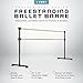 VITA Barre Portable Freestanding Double Ballet Barre, Professional, 7 Ft Bars, Black, Wood | Adjustable Height, Made in USA, Home or Gym Exercise Equipment for Kids & Adults | Dance, Fitness, Pilates