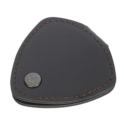 Kisangel Portable Plectrum Bag Guitar Accessories Set Medium Guitar Picks Holder Sturdy Leather Material