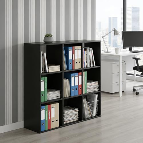 9-Cube-Storage-Organizer-Reversible-Bookcase-Shelf-Open-Cube-Bookshelf-Large-Modern-Storage-for-Living-Room-Bedroom-Office-Black