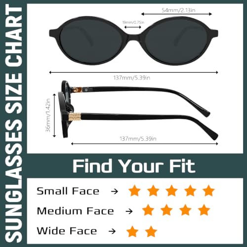 Image of boten Retro Oval Sunglasses for Women Men Small 90s Sun Glasses