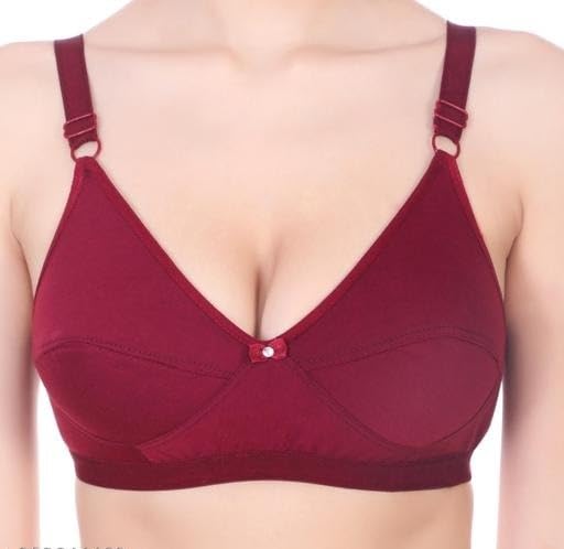 INKLEIDER Cotton Non-Wired Padded Full Coverage Bra, Comfortable Everyday Bra for Women-picture-33