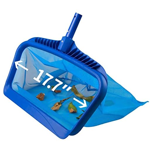Angozo Pool Skimmer Net Heavy Duty Pool Leaf Rake for Cleaning Swimming Pool koi Pond and Fountain Fine Mesh Bag Catcher Cleaning Leaf Skim Net