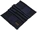Marino’s Winter Cashmere Feel Men Scarf,100% Cotton Fashion Scarves, In Elegant Gift Box - Black & Navy Checked - One Size