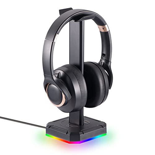 Headphone Stand With Rgb Lights,Desktop Gaming Headset Holder For Most Headphone Controller #TOP7
