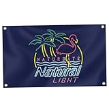 Naturdays Flag 35x59 Inch Natural Light Beer with 4 Grommets Hanging Banners for Room Washable Frat Flags for Home Yard Lawn Indoor Outdoor Decorations Banners for Room Beer Flag Naturdays Flag Frat
