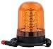 Produktbild AdLuminis Große LED Rundumleuchte Orange Mit Magnetfuß, Blinkleuchte 12V 24V, ECE R65 Straßenverkehr Zulassung, KFZ Warnleuchte