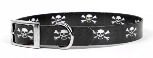 Yellow Dog Design Skulls Elements Dog Collar-Size Large-1 inch Wide and fits Neck Sizes 17.5 to 20 inches