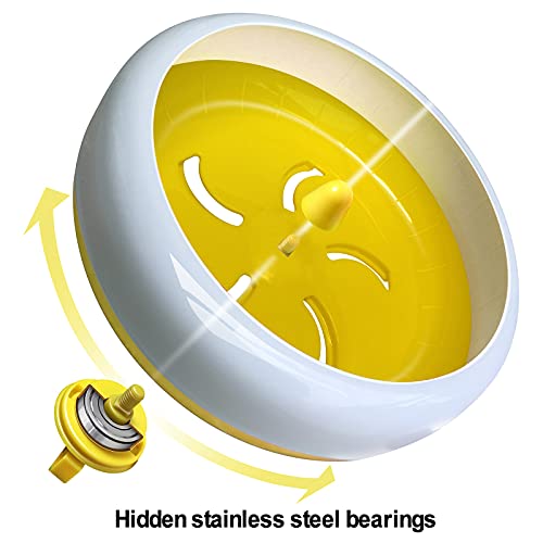 Lazyyzal Hamster Wheel,Silent Hamster Wheel,Silent Wheel,Quiet Hamster Wheel,Super-Silent Hamster Exercise Wheel,Silent Hamster Wheel For Hamsters,Gerbils,Mice,Small Animals (Ф5.5 In,Yellow) #TOP5