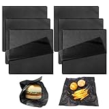 300 Sheets Deli Wax Paper Sheets 12 x 12 Inch Sandwich Paper Oil Proof Food Basket Liners Food Wrapping Paper for Bread Party Picnic Festival BBQ Party Supplies (Black)