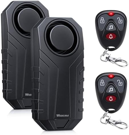 WSDCAM 113dB Loud Anti Theft Vibration Sensor Alarm Systems for E...