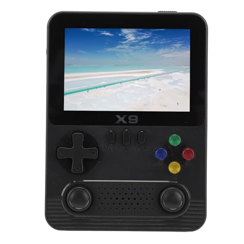 Sonew Consola de Juegos Portátil, Pantalla de 3,5 Pulgadas con Joystick Dual para Niños, Salida de TV y Juegos Multijugador (Black)